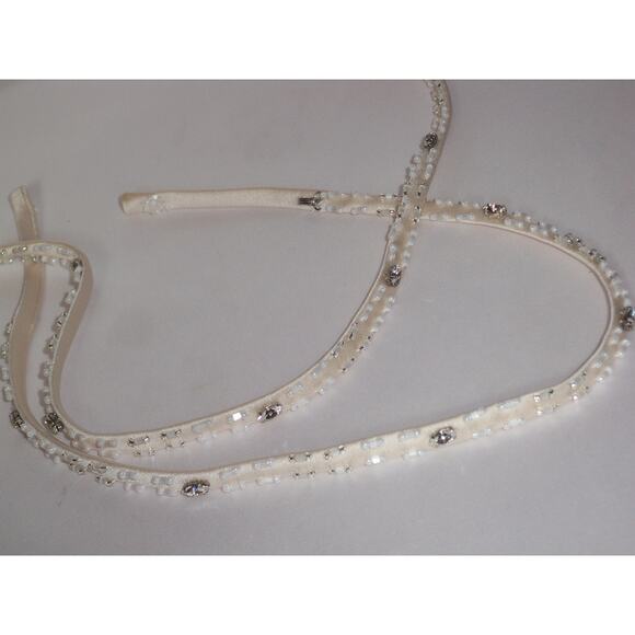 Satin Beaded Straps  spaghetti wedding bridal prom dress beaded shoulder straps - Picture 4 of 8